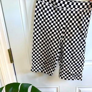 Vans Flying V Legging Shorts Checkerboard Bike Shorts